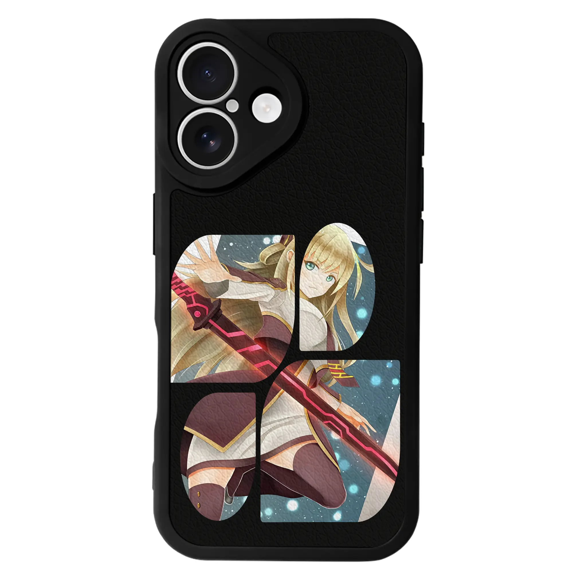 遊☆戯☆王 グッズ,閃刀姫 - IPhone 16シリーズ対応 ・ シリコンスマホケース ・ レザー調 ・ 高精度フィット ・ 耐衝撃 ・ ワイヤレス充電対応 ・ 精密カット